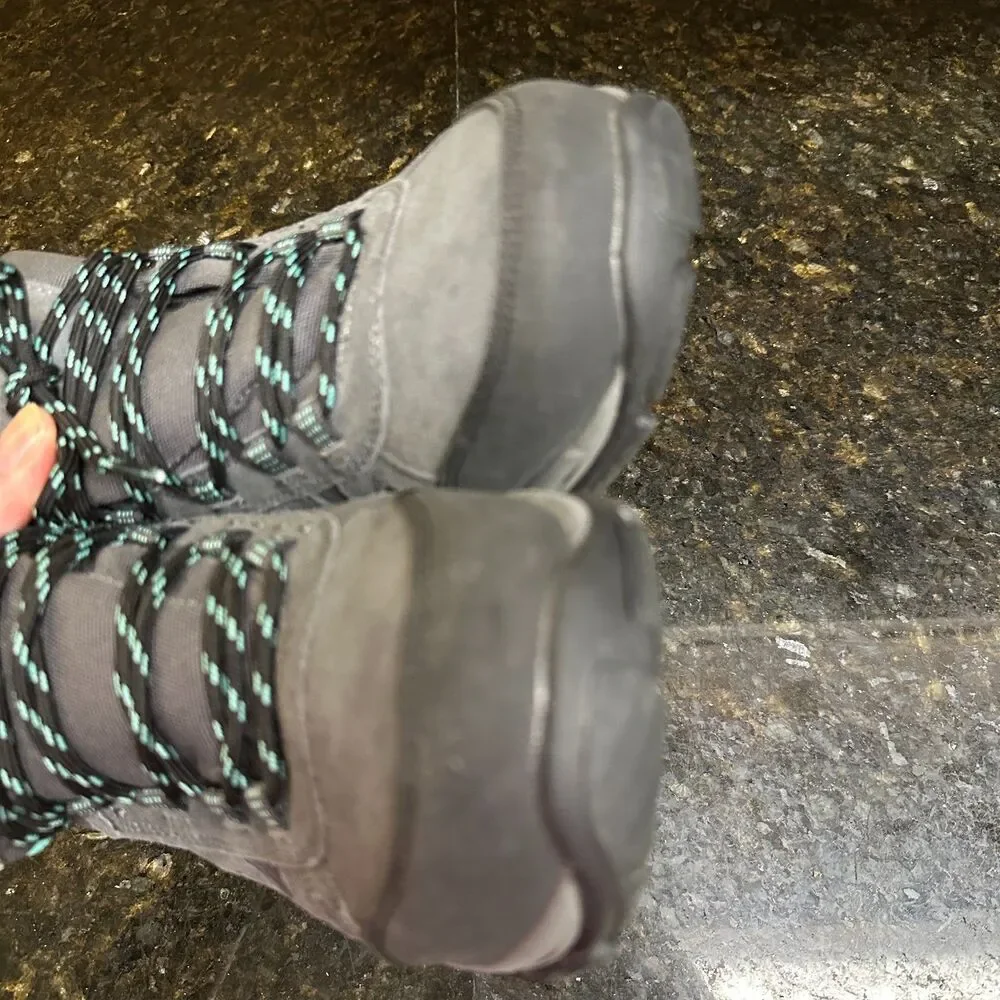 Riemot Waterproof Hiking Shoes, Women's 10 Lace Up Lightweight Gray & Teal, NWT